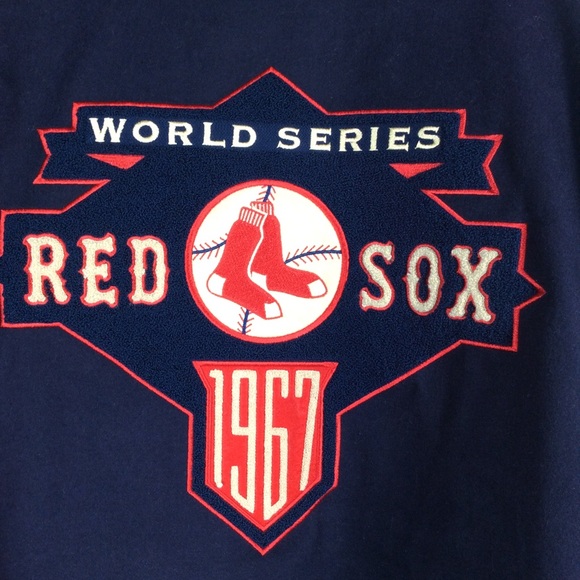 Word Series 1967 Boston Red Sox Reversible Button-Up Wool Blend Jacket - Picture 16 of 16